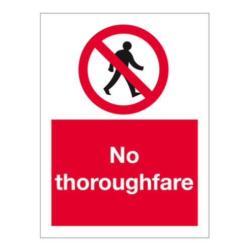 No Thoroughfare Sign (10038V)
